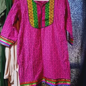 Vibrant Pink Ethnic Blouse
